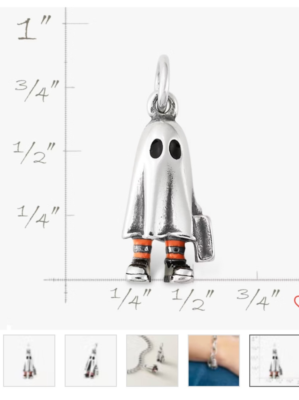James Avery Trick or Treater Charm and Orange Enhancer Bead - Picture 3 of 4